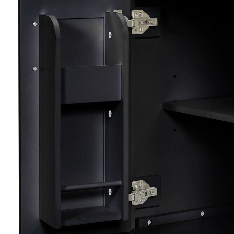 Modern Bathroom Vanity With Ceramic Sink, Soft-Close Doors, Flip Drawer, U-Shaped Shelves, Elegant Storage Solution
