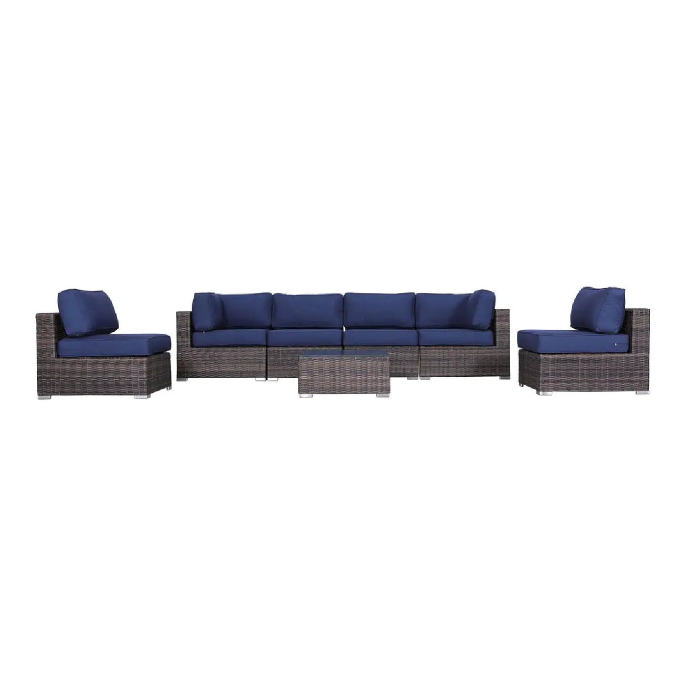 Seating Set With Cushions Handcrafted Wicker Design by Unique Piece Furniture