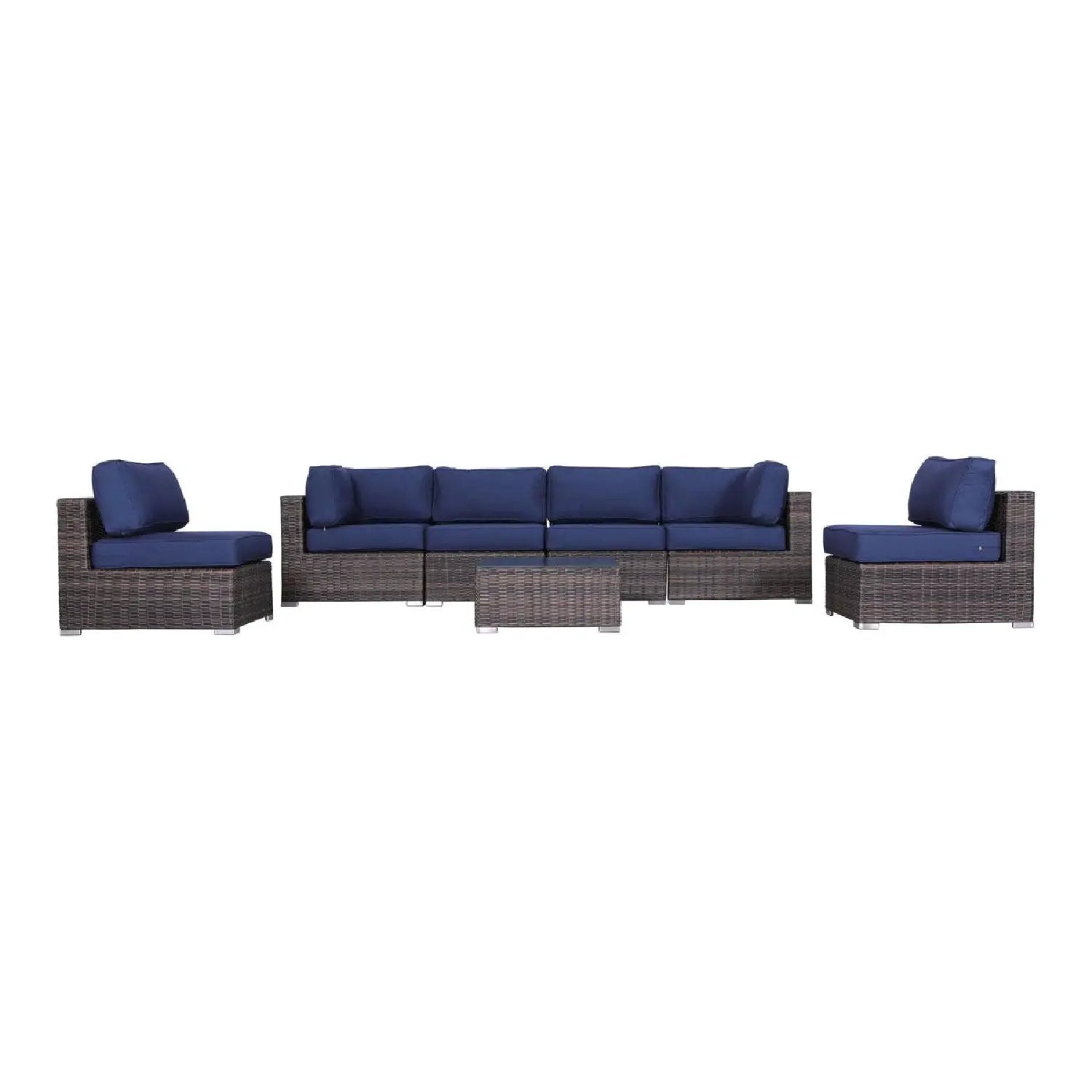 Seating Set With Cushions Handcrafted Wicker Design by HouseOfZazla