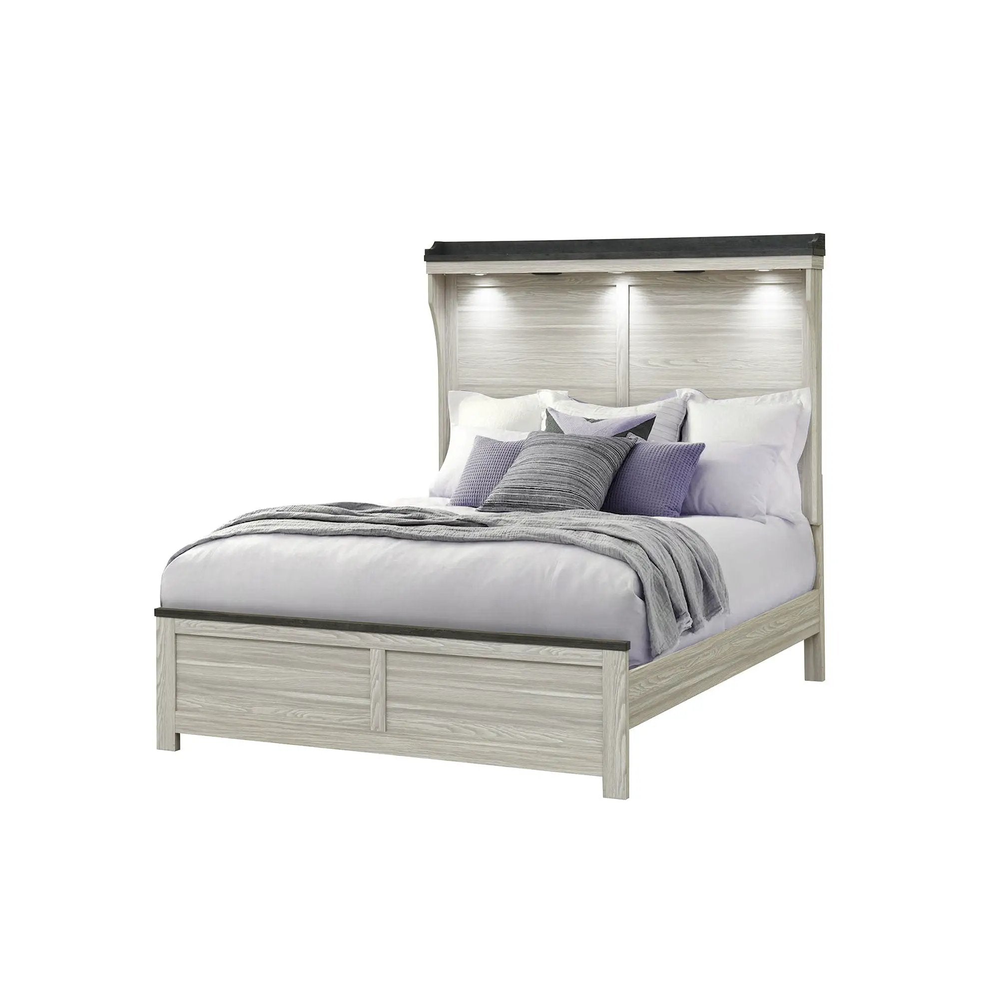 Augusta - Bed With Lit Headboard by HouseOfZazla