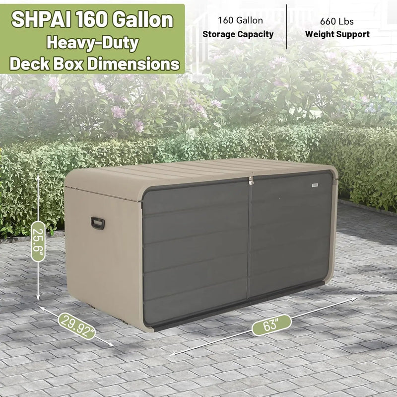 160 Gallon Heavy-Duty Resin Deck Box by HouseOfZazla
