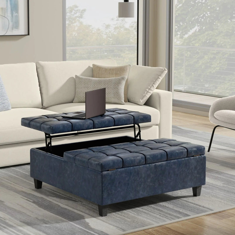 Harrison - Upholstered Coffee Table Storage Ottoman by HouseOfZazla