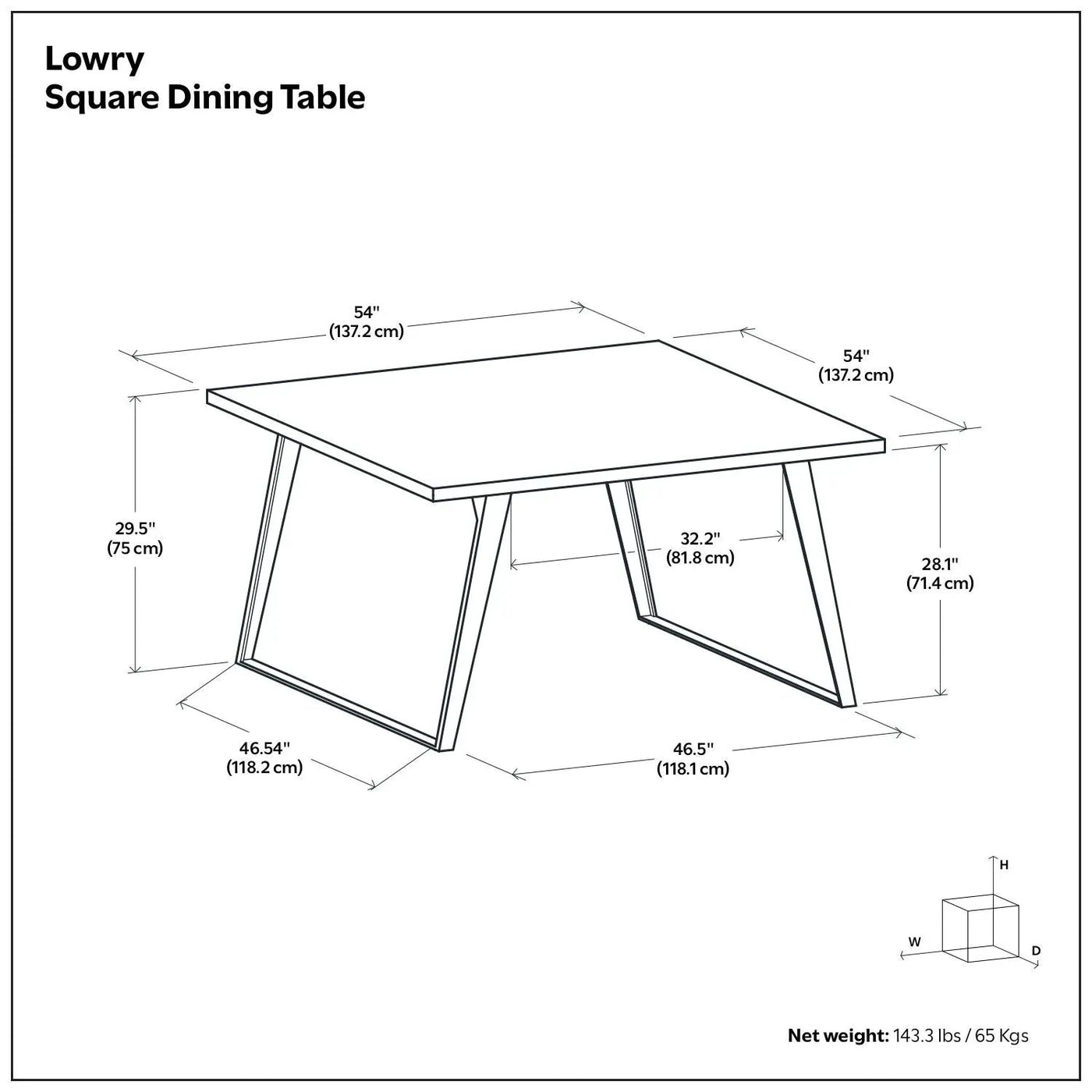 Lowry - Handcrafted Square Dining Table by Unique Piece Furniture
