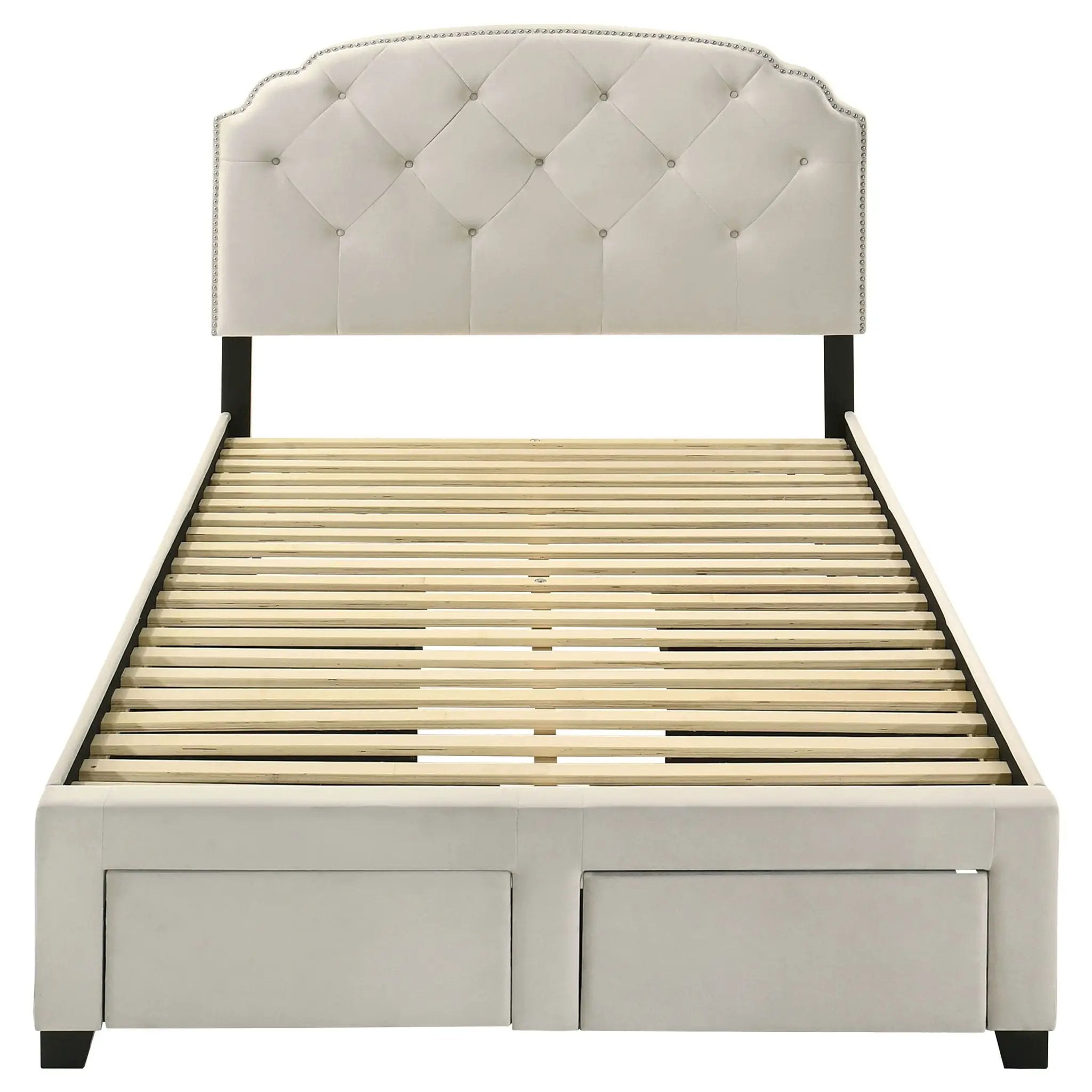 Marianna 4-drawer Upholstered Full Storage Bed Cream by Unique Piece Furniture
