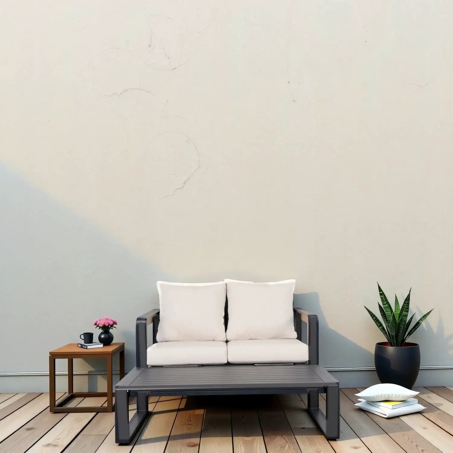 Sofa With Rectangular Coffee Table by Unique Piece Furniture