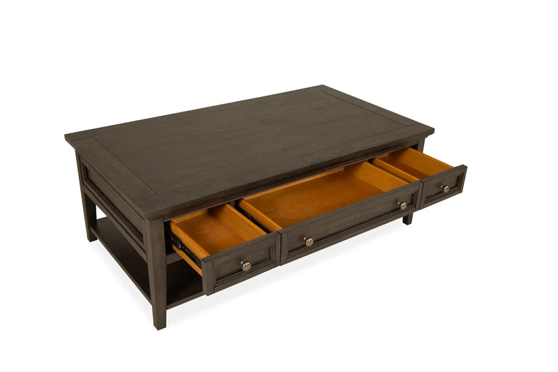 Westley Falls - Rectangular Cocktail Table With Casters - Graphite by Unique Piece Furniture