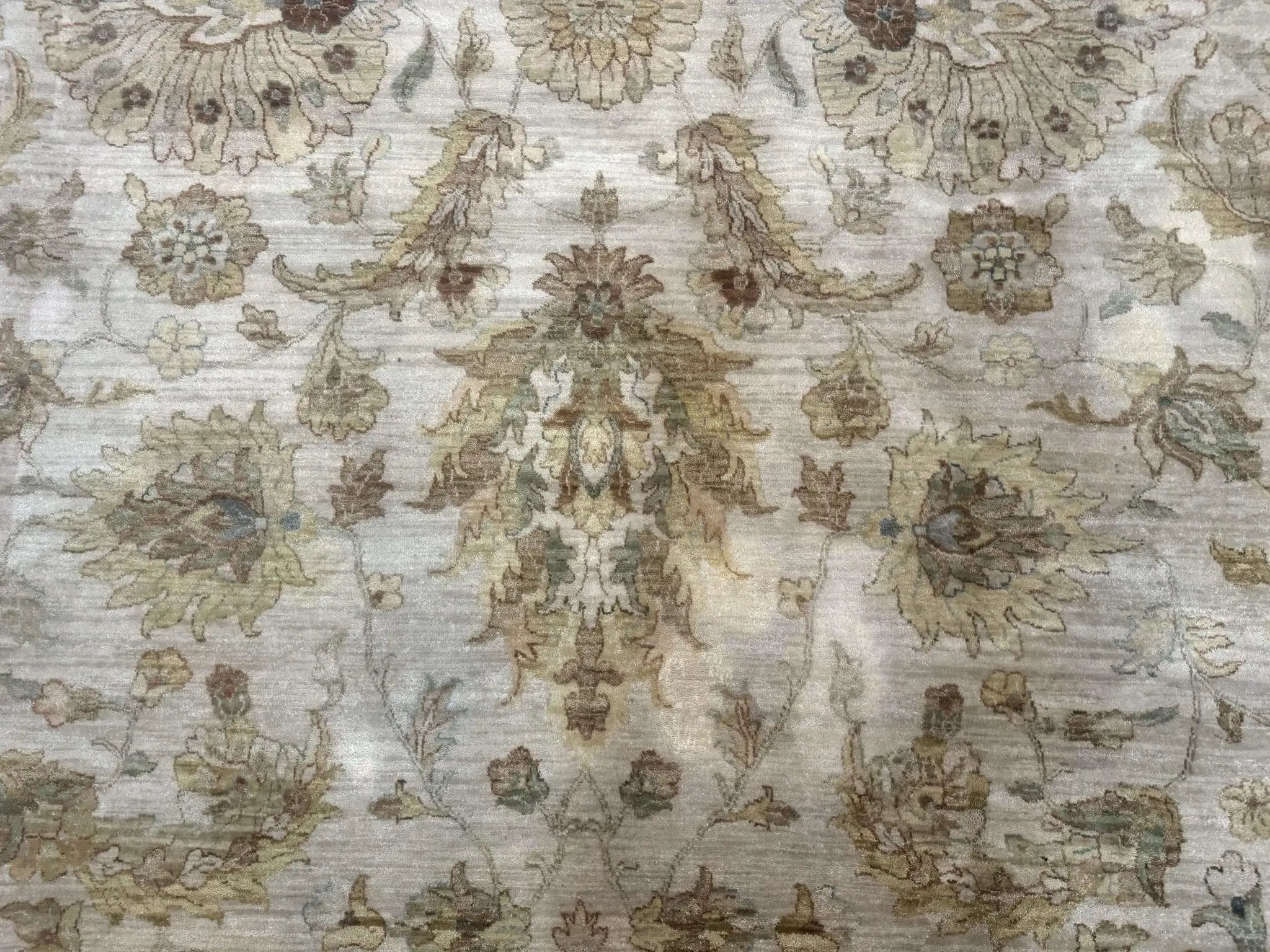 Palace Size Rug 12x15, Neutral Light Colors, Oat, Peshawar Chobi Oushak Rug, Handmade Wool Rug by Jewel Rugs