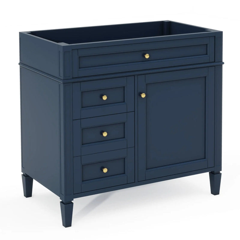 Bathroom Vanity With 2 Drawers And Tip-Out Drawer, Storage Cabinet by Unique Piece Furniture
