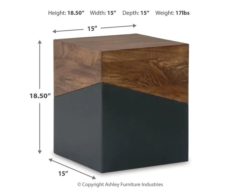 Trailbend - Accent Table - Brown / Gunmetal by Unique Piece Furniture