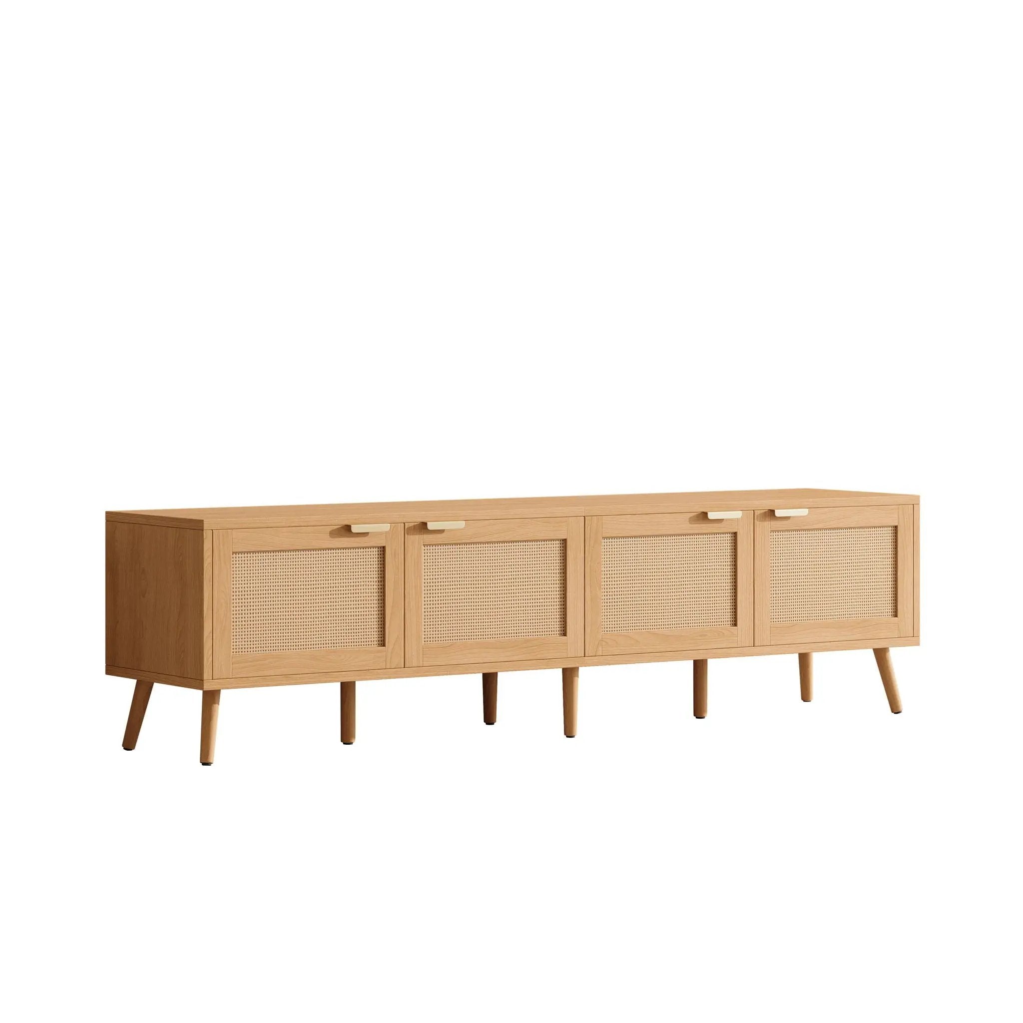 TV Stand With Storage & Cable Holes - Natural Wood by Unique Piece Furniture