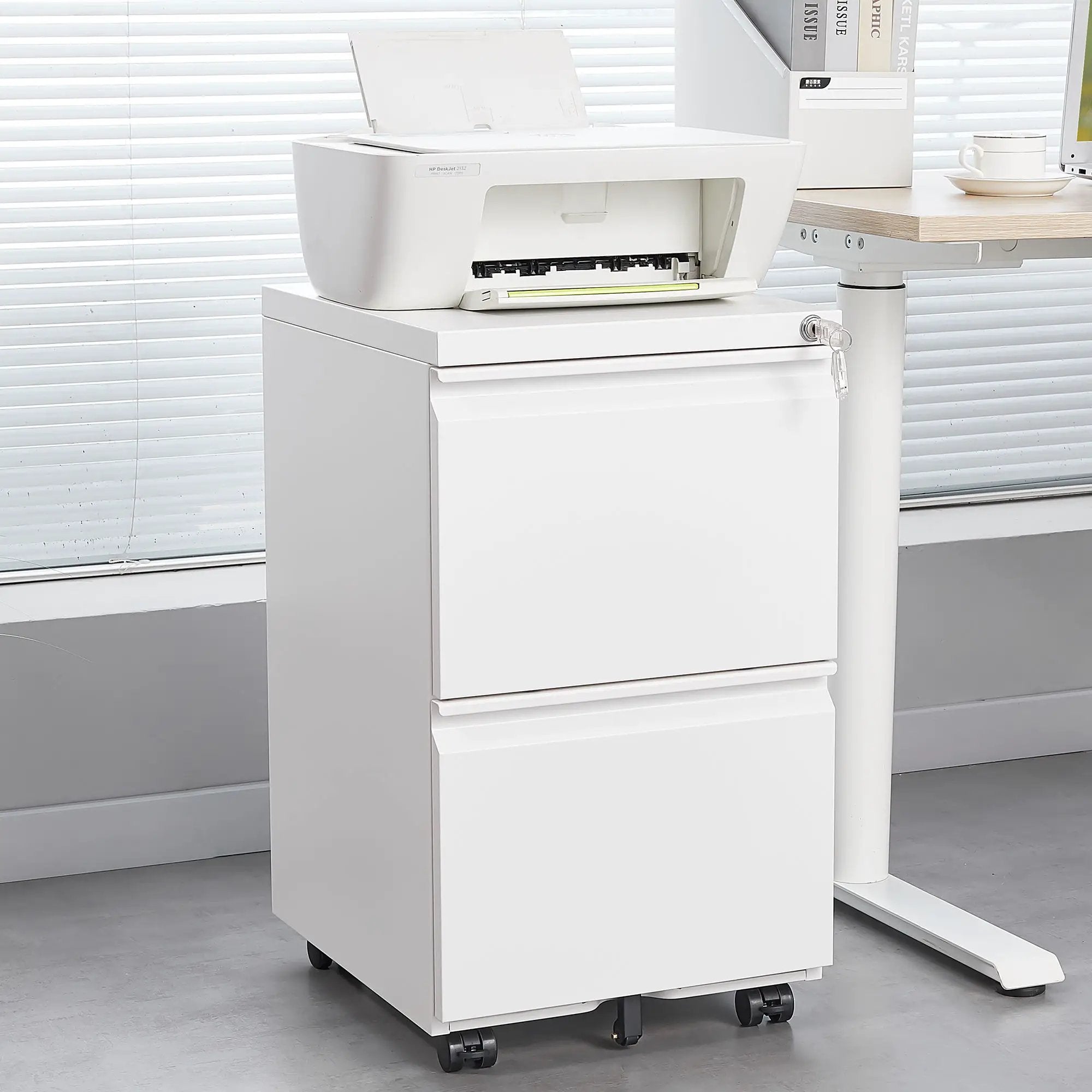 Office Storage Cabinet With 2 Drawers And Lock by HouseOfZazla