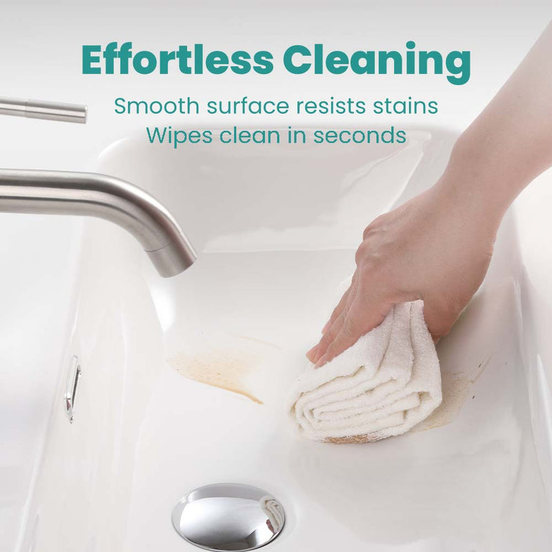 Glossy White Ceramic Integrated Basin by HouseOfZazla