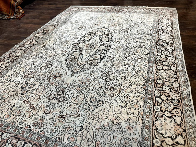 Silk Indian Kashmiri Rug 6x9 by Jewel Rugs