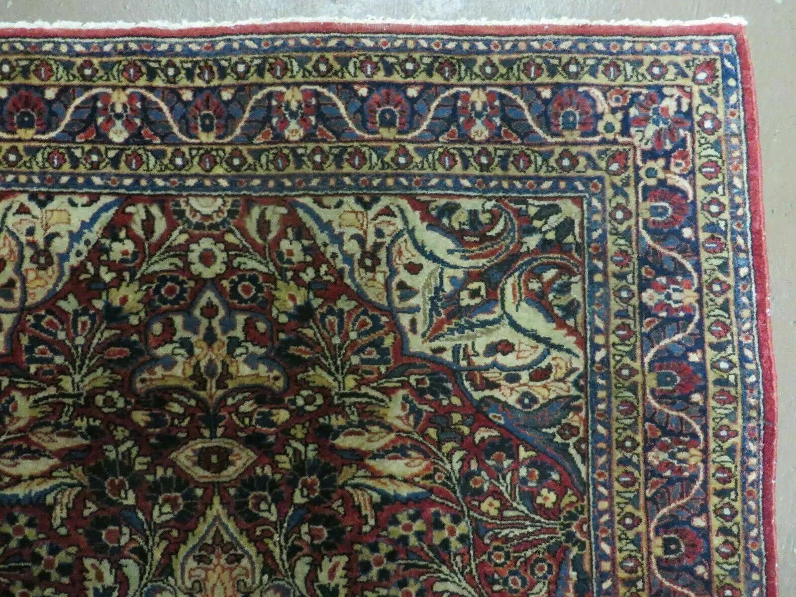 3' 5" X 5' Antique Handmade Indian Agra Fine Weave Wool Rug Organic dye Nice by Jewel Rugs