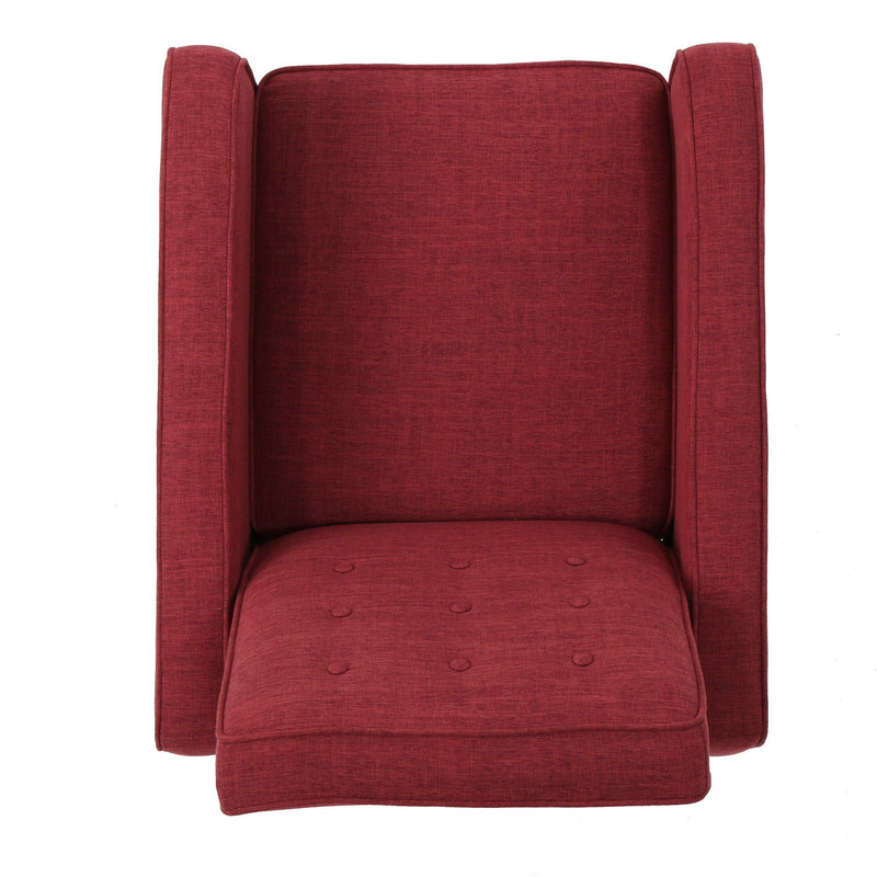 Mid-Century Modern Recliner With Button Tufted Waffle Stitch by HouseOfZazla