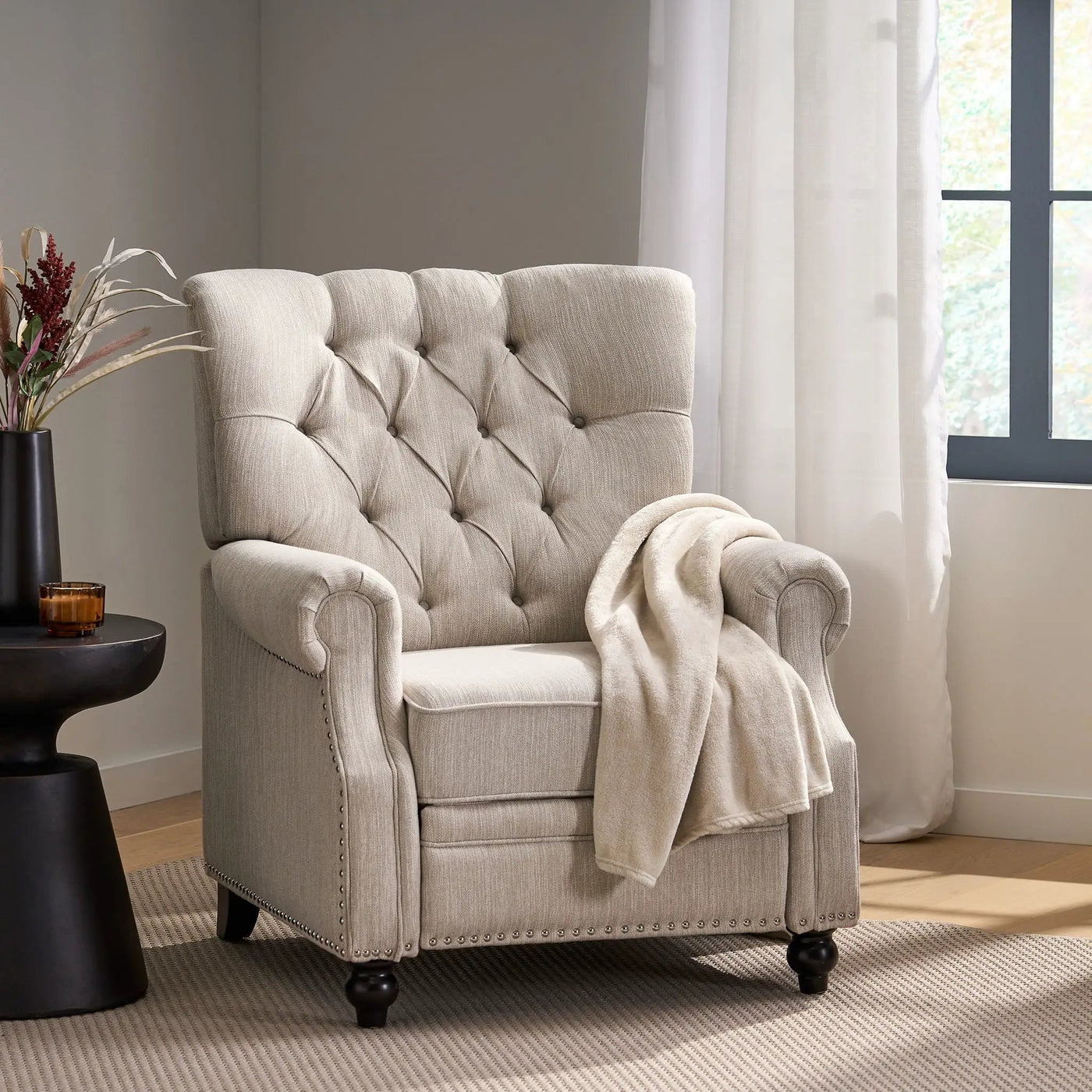 Welch - Contemporary Tufted Pushback Recliner by Unique Piece Furniture