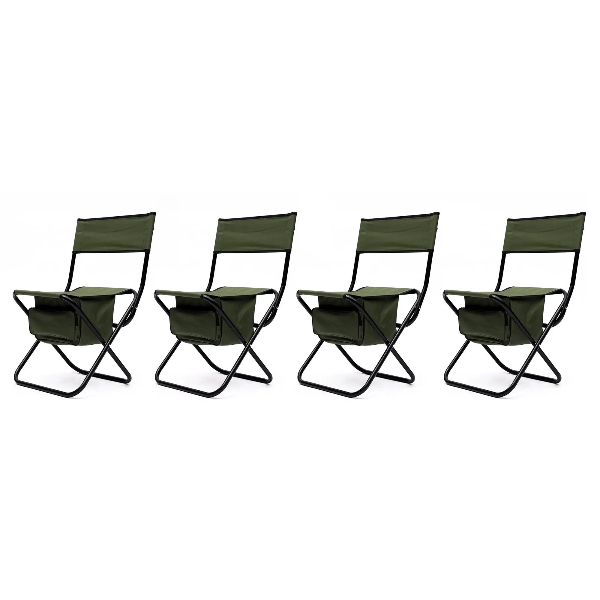 Folding Outdoor Chairs With Storage Bag, Portable Chair For Indoor, Outdoor Camping, Picnics And Fishing by HouseOfZazla