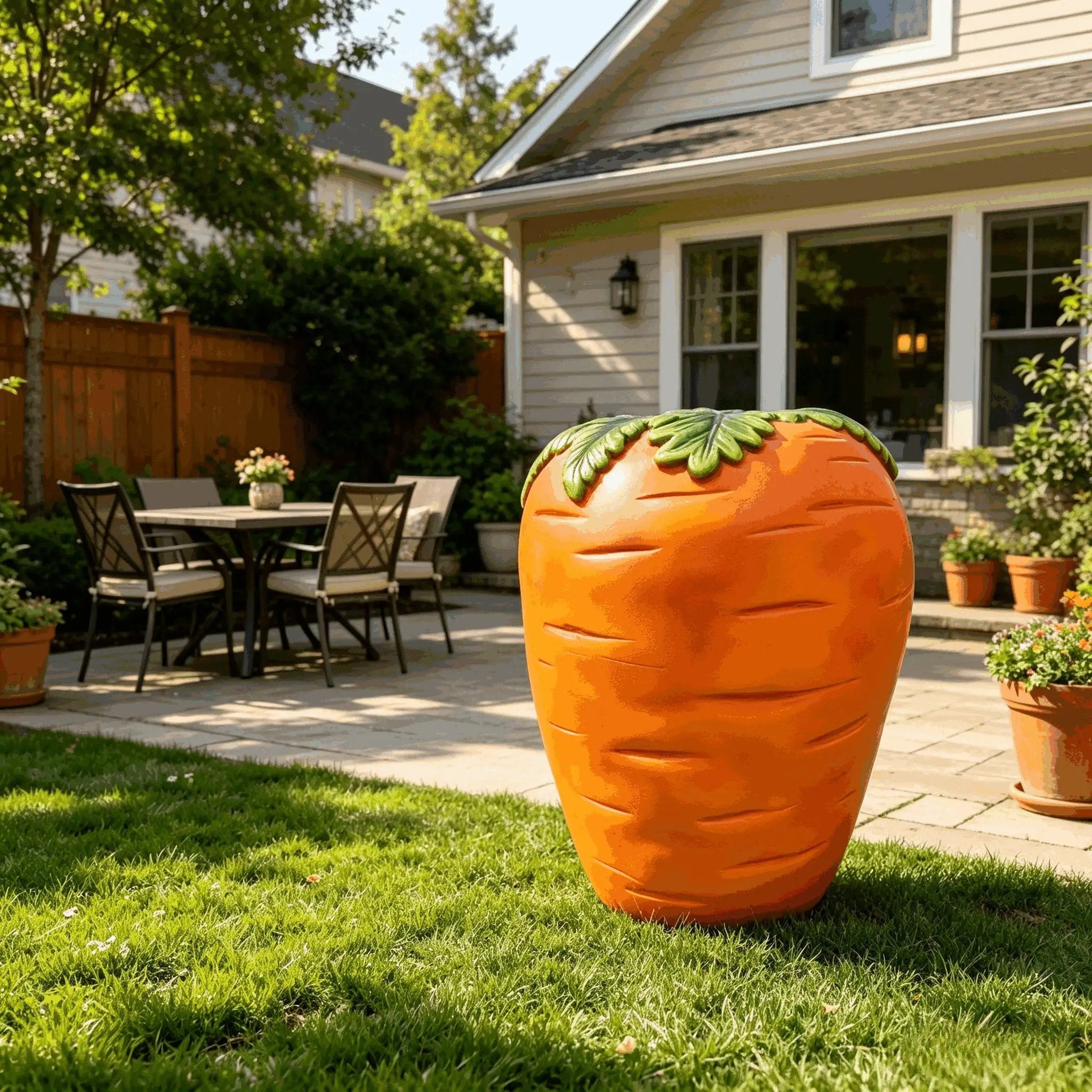 16" Oversized Carrot-Shaped Resin Stool by HouseOfZazla