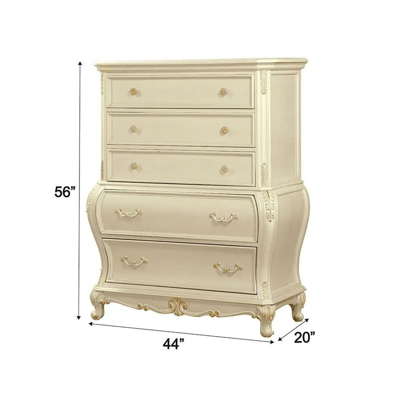 Chantelle - Chest - Pearl White Finish by Unique Piece Furniture