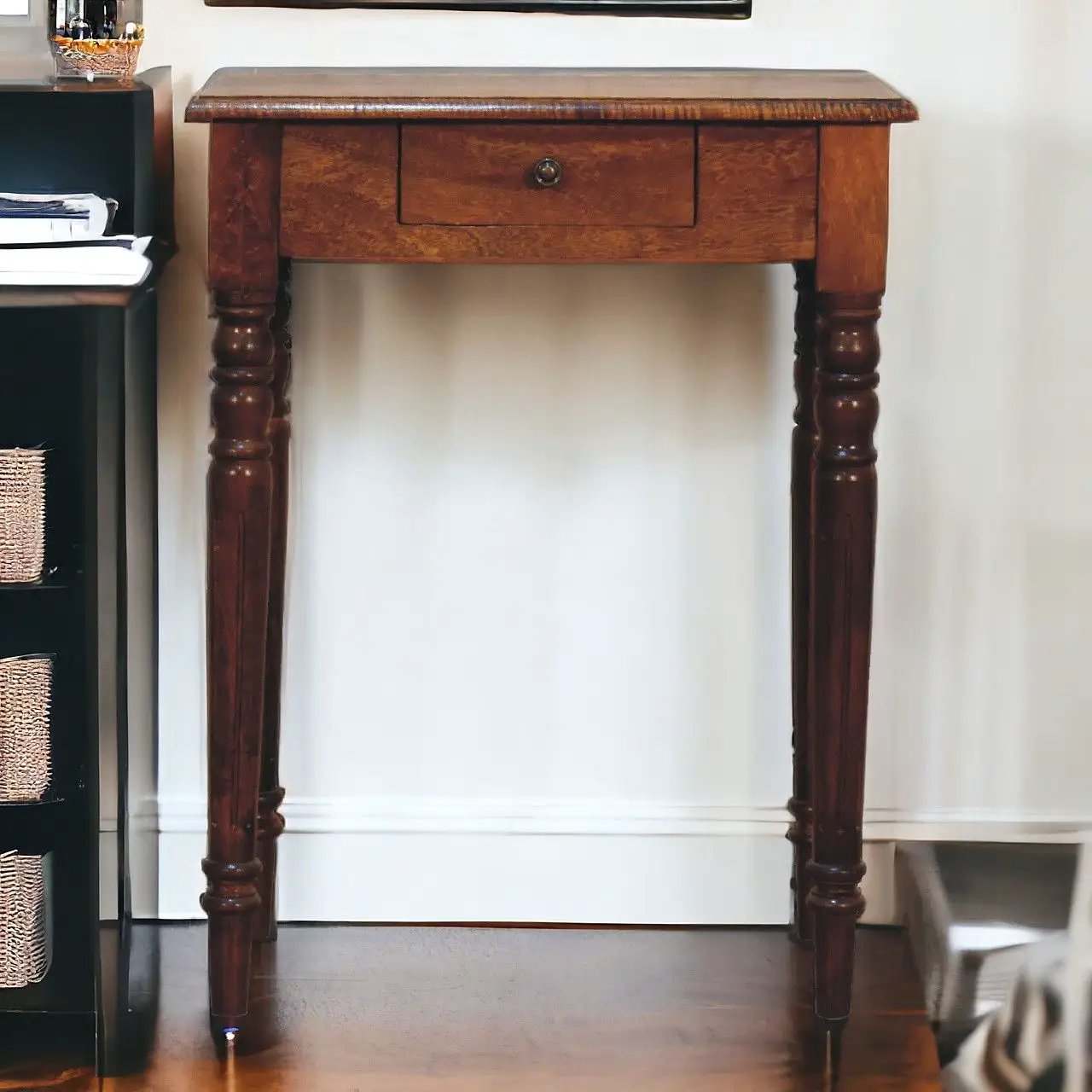 Turned Leg Writing Desk - Chestnut by Unique Piece Furniture