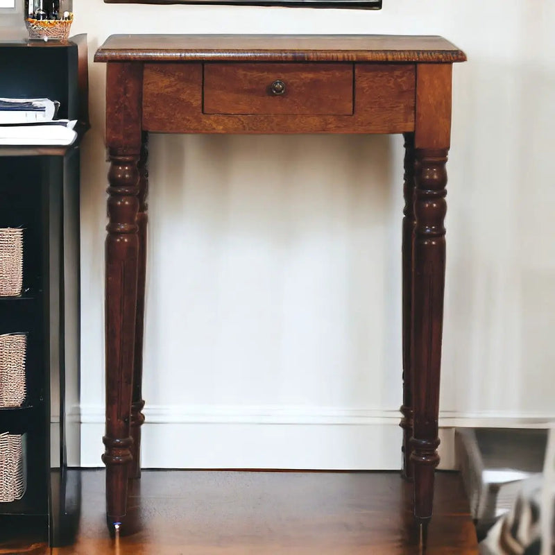Turned Leg Writing Desk - Chestnut by Unique Piece Furniture