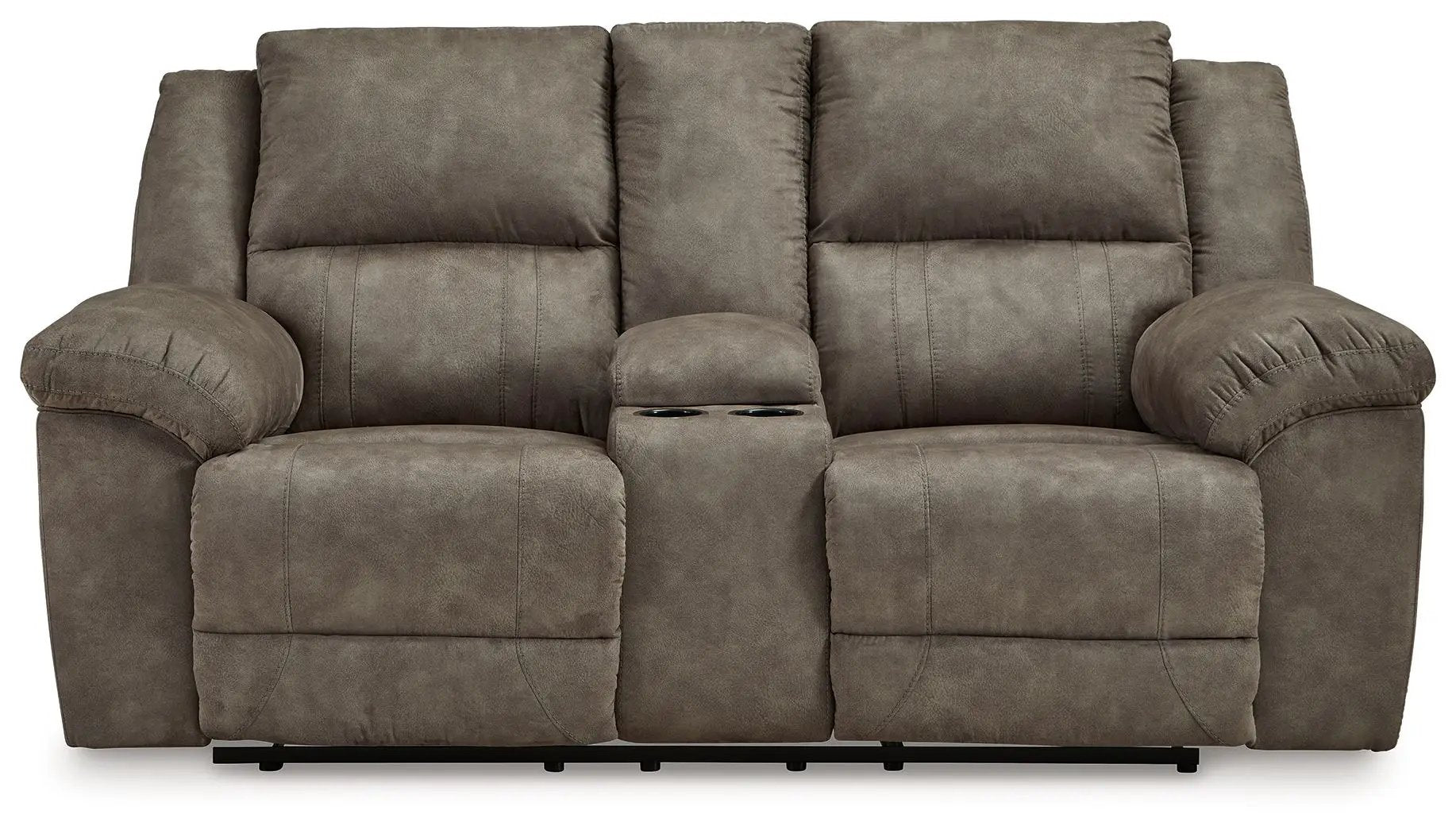 Laresview - Dbl Reclining Loveseat with Console - Fossil by Unique Piece Furniture