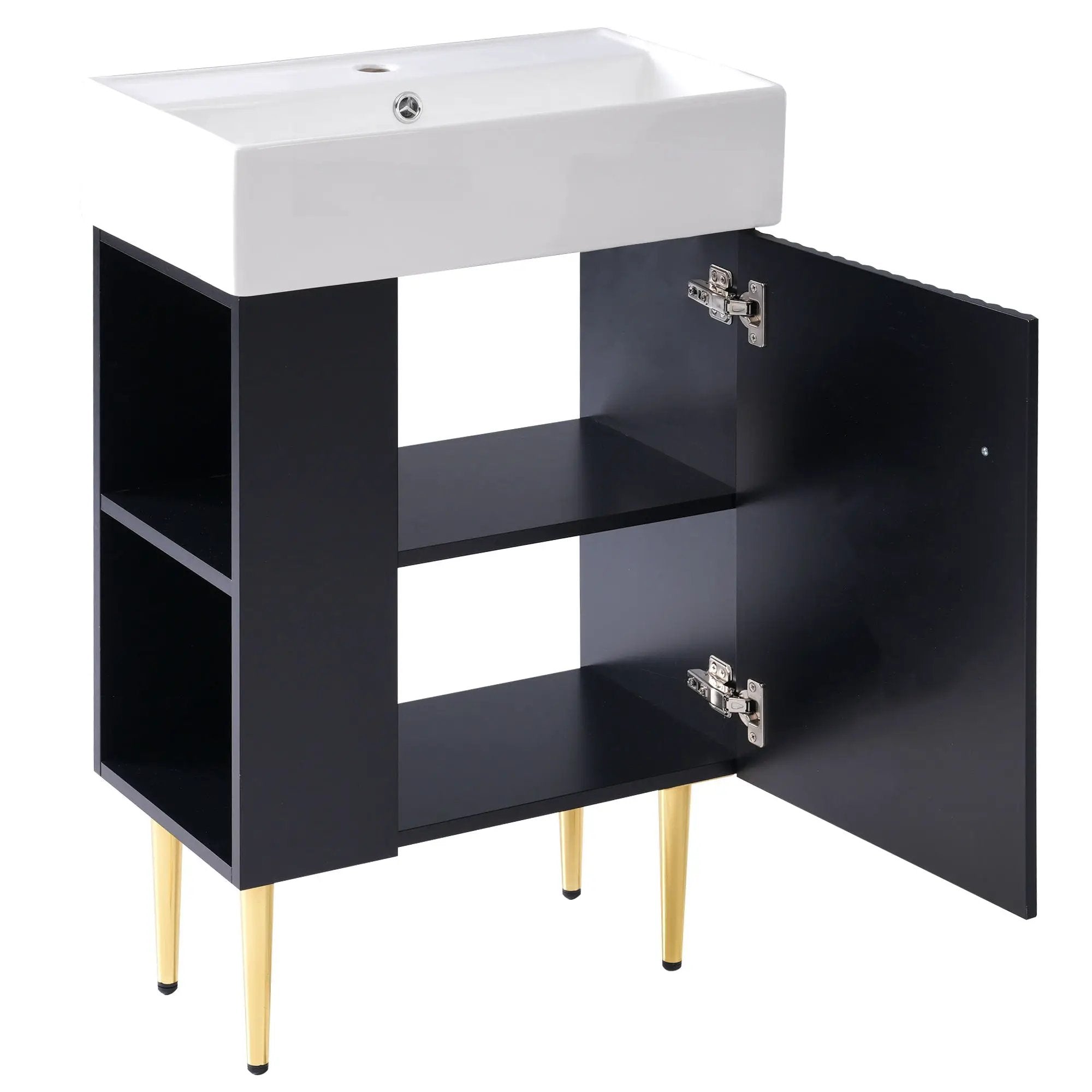 Bathroom Vanity, Combo Cabinet, Bathroom Storage Cabinet, Single Ceramic Sink by HouseOfZazla
