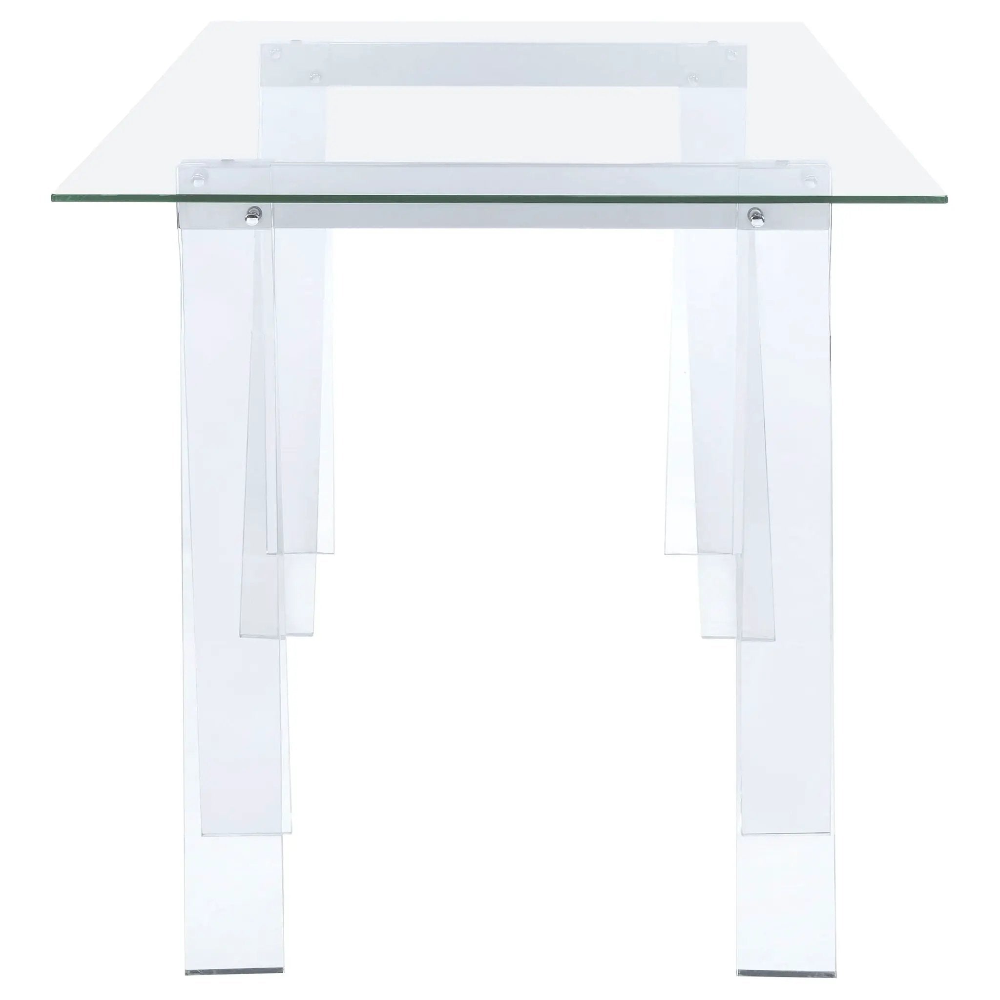 Amaturo 59-inch Glass Top Acrylic Writing Desk Clear by Unique Piece Furniture