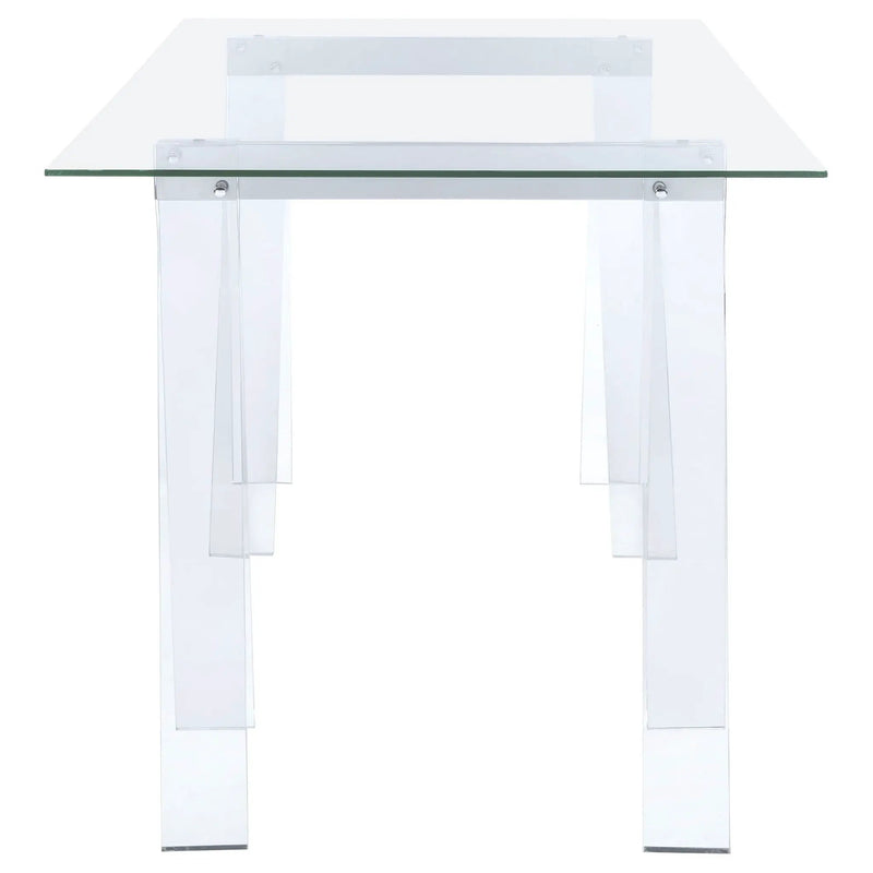 Amaturo 59-inch Glass Top Acrylic Writing Desk Clear by Unique Piece Furniture