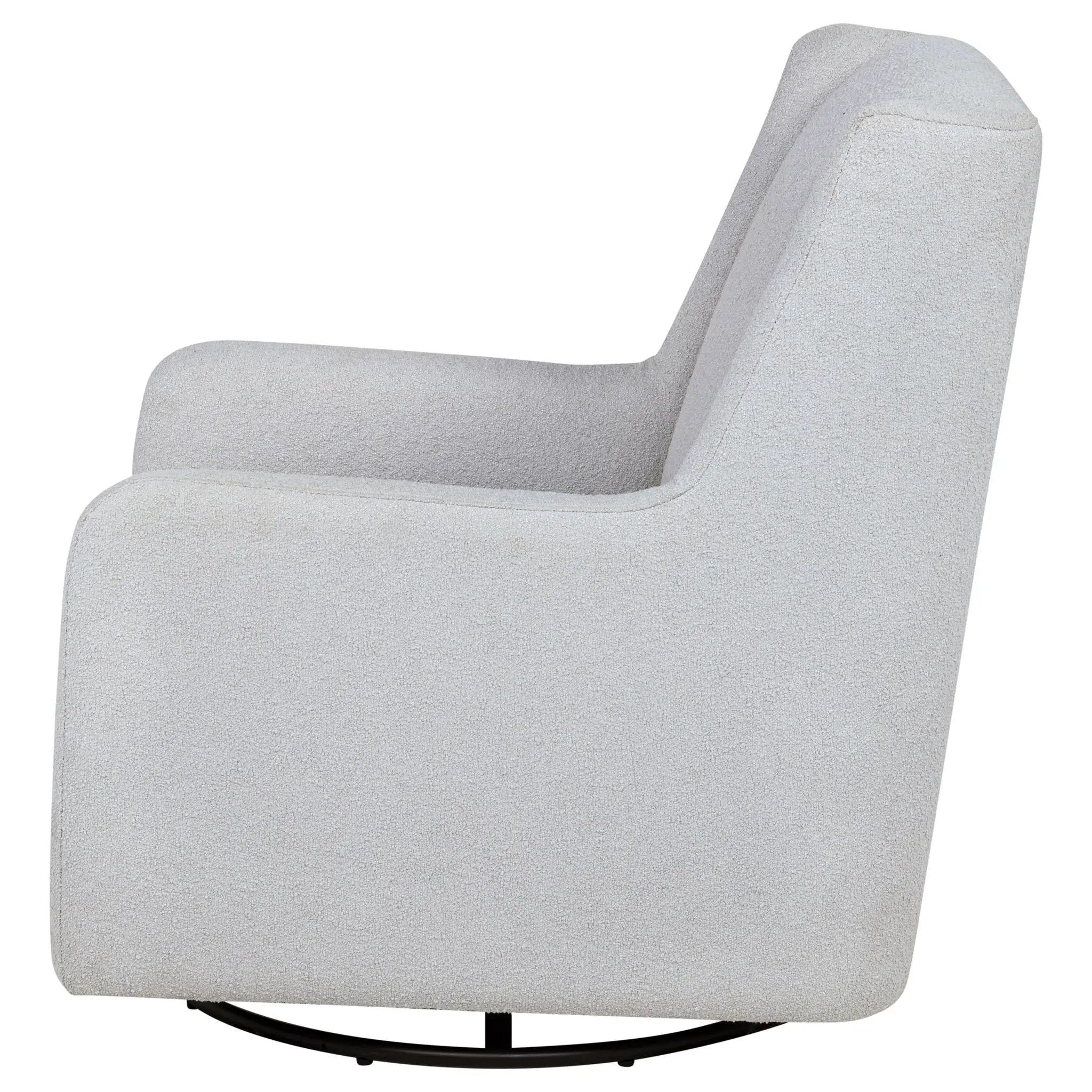 Serra Boucle Upholstered Swivel Glider Dove Grey by Unique Piece Furniture