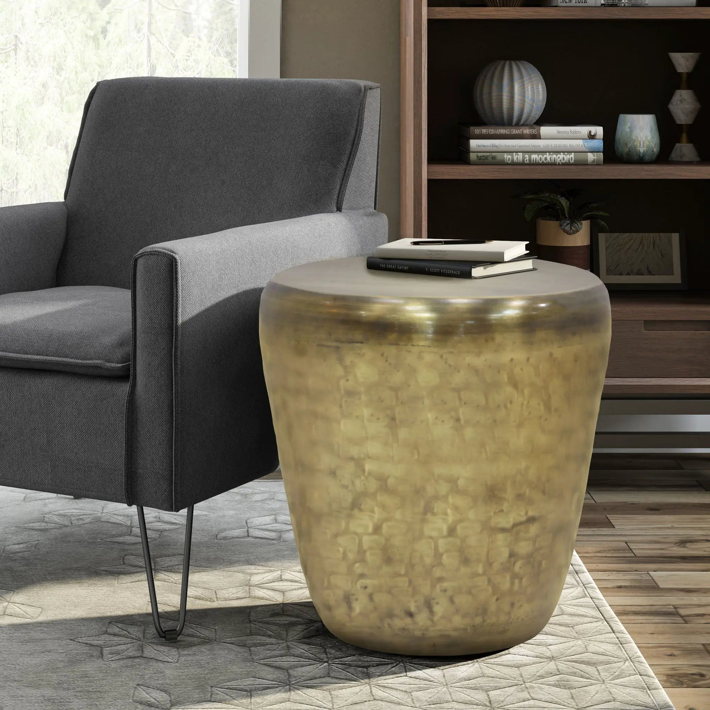 Garvy - Handcrafted Metal Side Table by HouseOfZazla