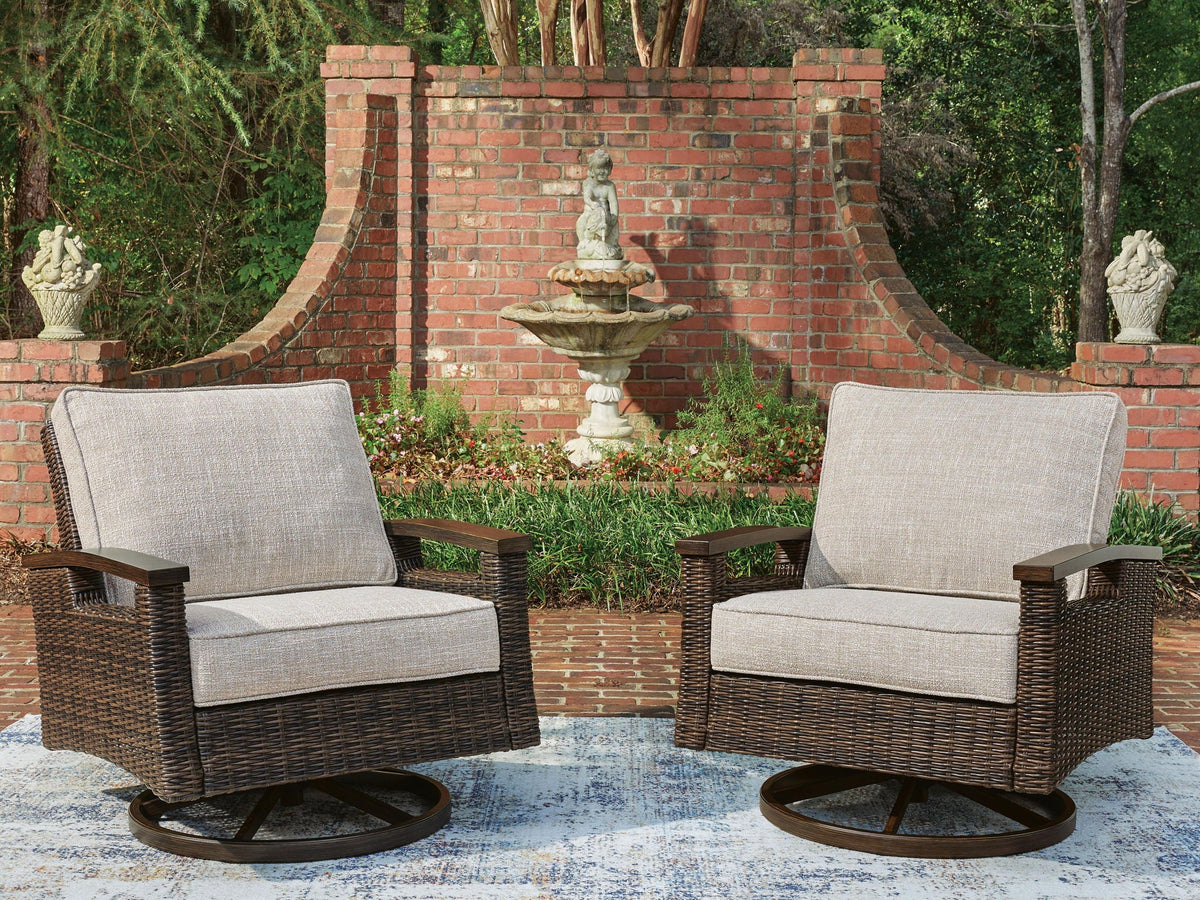 Monterey Point - Swivel Lounge Chair (Set of 2) - Dark Brown, photo 3 of 7