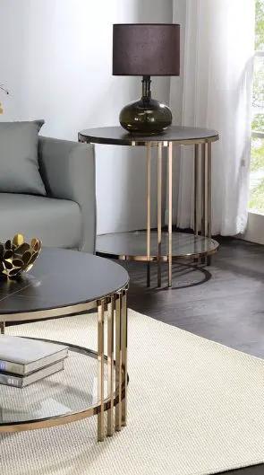 Abisha - Sintered Stone Top Round Tables by HouseOfZazla