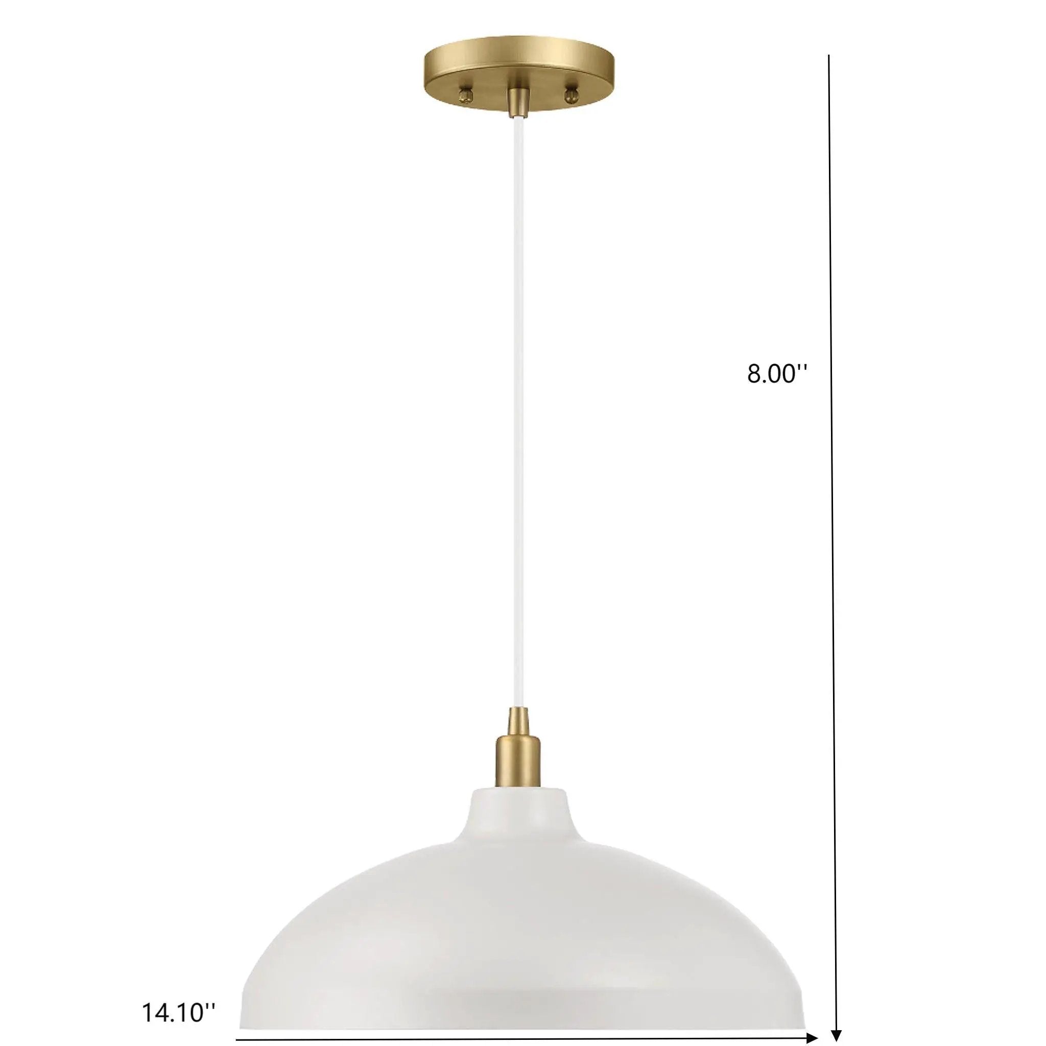 Astral - Single Light Pendant Lamp For Entrance Kitchen Island - Gold / White by HouseOfZazla
