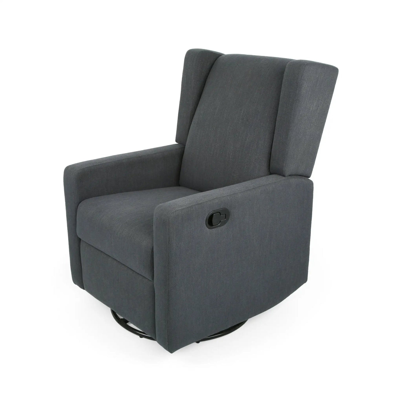 Landau Contemporary Fabric Upholstered Swivel Recliner by Unique Piece Furniture