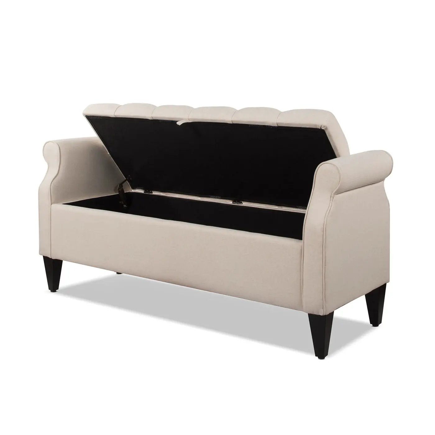Jacqueline - Tufted Roll Arm Storage Bench by HouseOfZazla