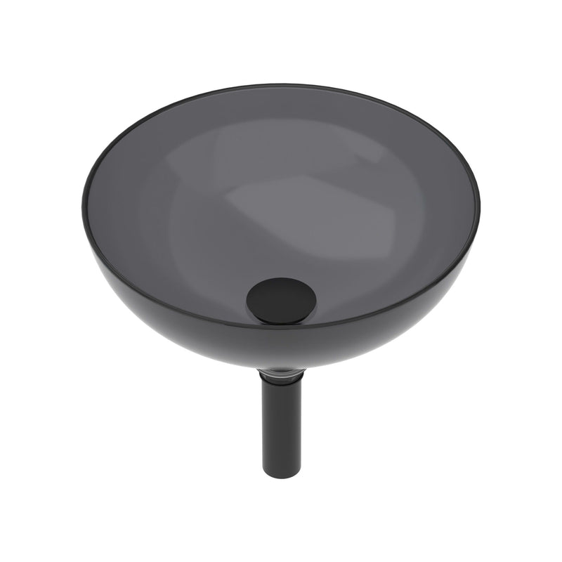 Artistic Tempered Glass Vessel Sink With Pop Up Drain by HouseOfZazla