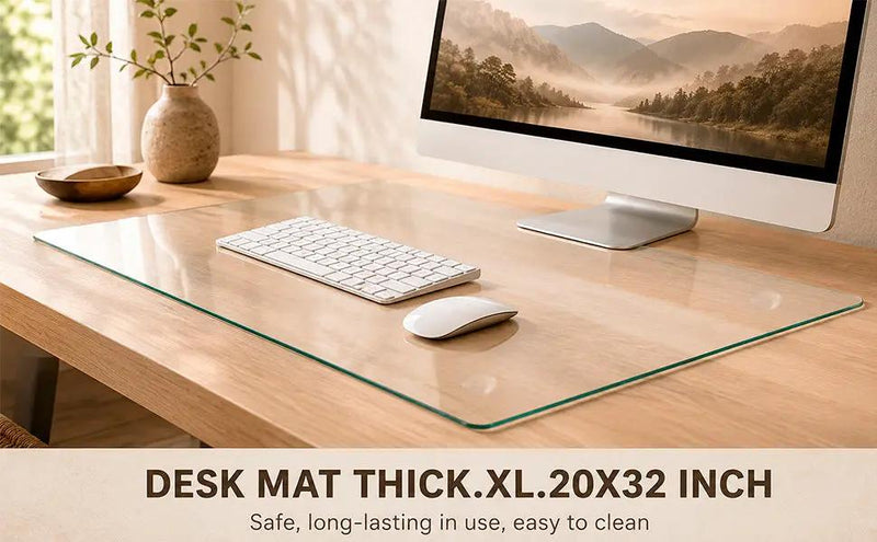 Clear Tempered Glass Table Mat - 20X32 Inch by HouseOfZazla