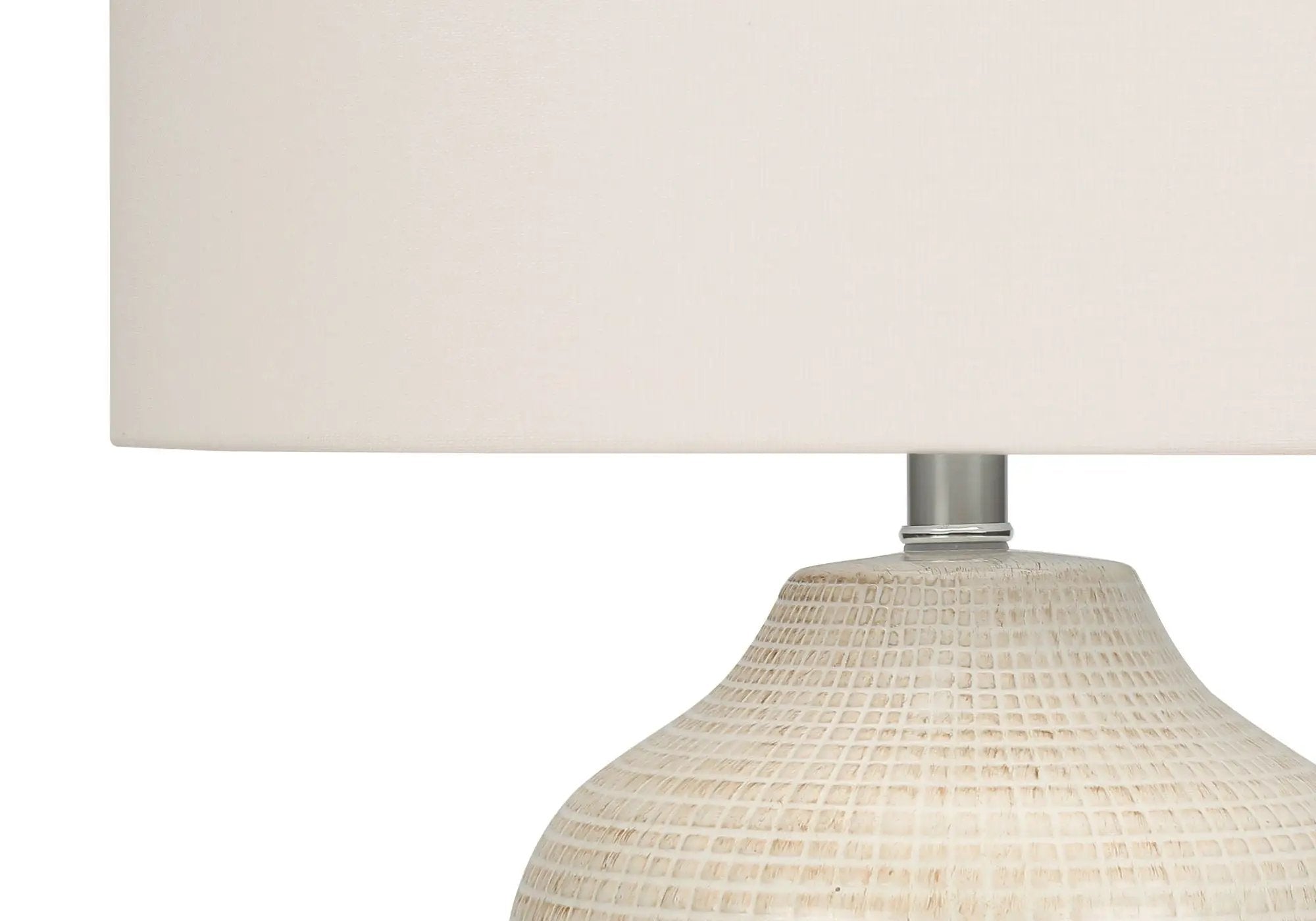 Table Lamp, Lighting, Ceramic, Contemporary - Cream by HouseOfZazla