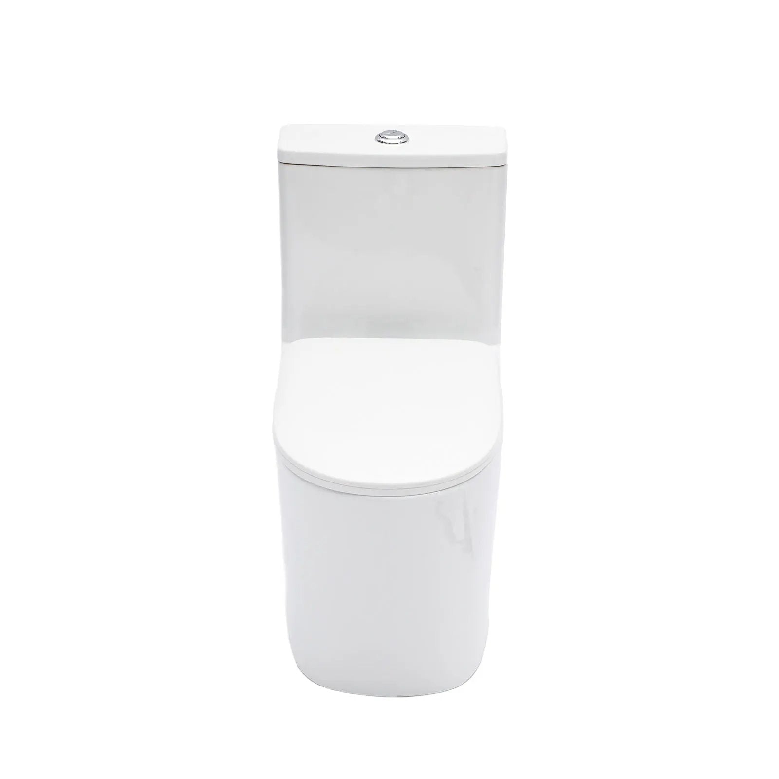 1 Piece Toilet For Bathroom, Soft Closing Seat, Dual Flush 1.1 / 1.6 Gpf - White by HouseOfZazla