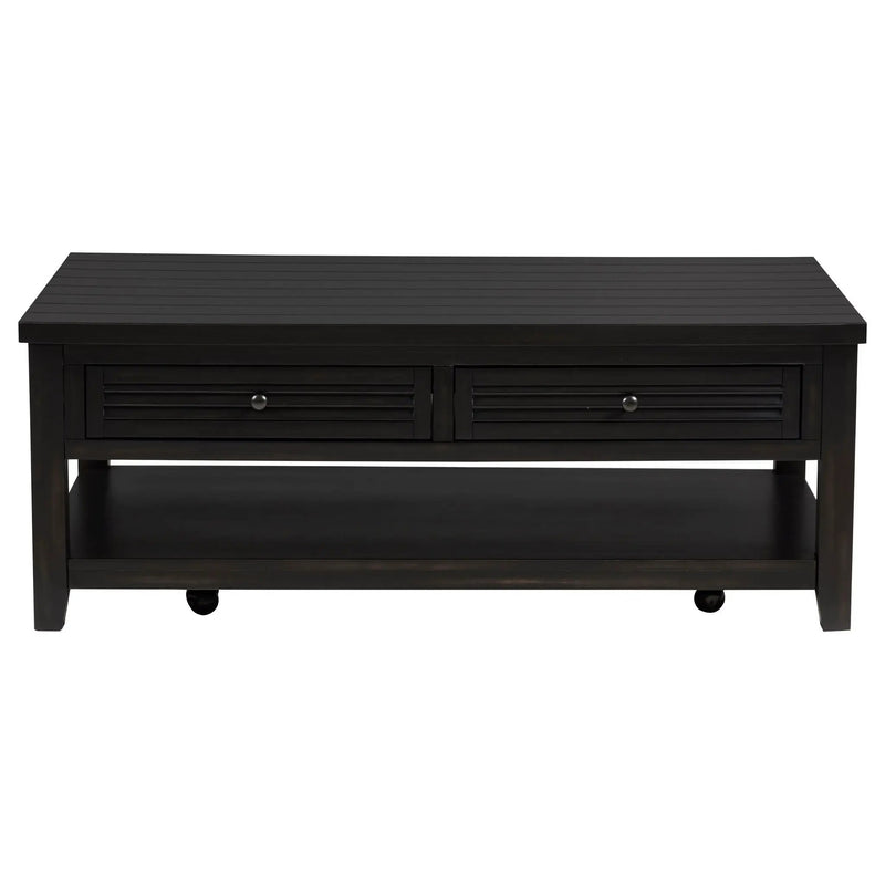 Concord 2-drawer Rectangular Coffee Table Distressed Java by Unique Piece Furniture