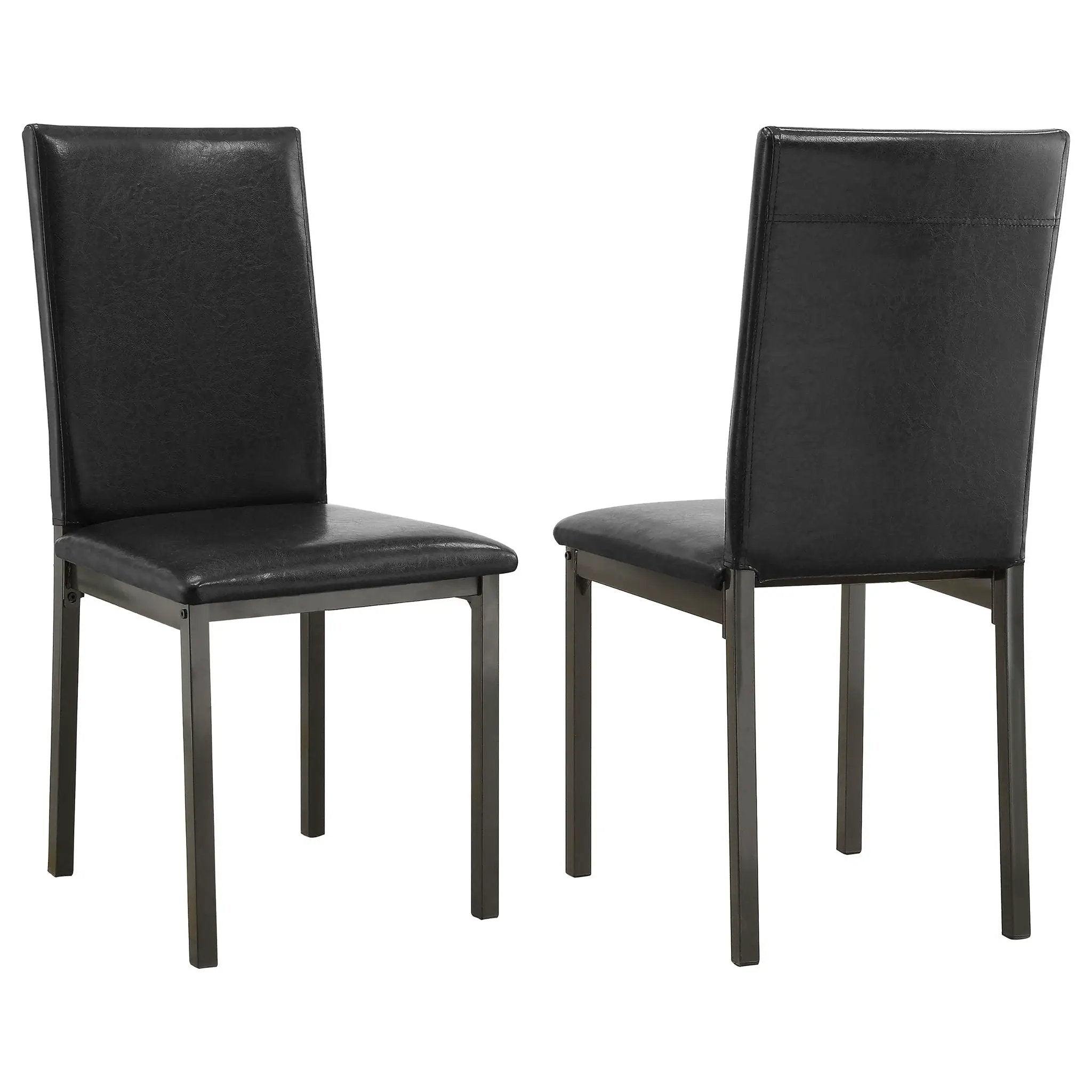 Garza Upholstered Dining Side Chair Black (Set of 2) by Unique Piece Furniture
