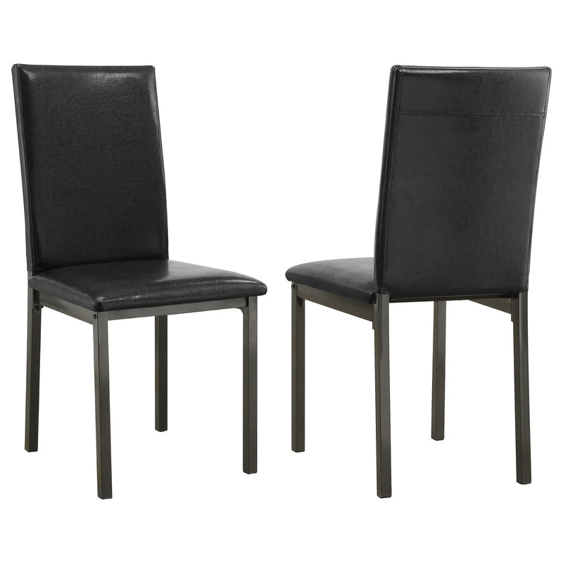 Garza Upholstered Dining Side Chair Black (Set of 2) by Unique Piece Furniture