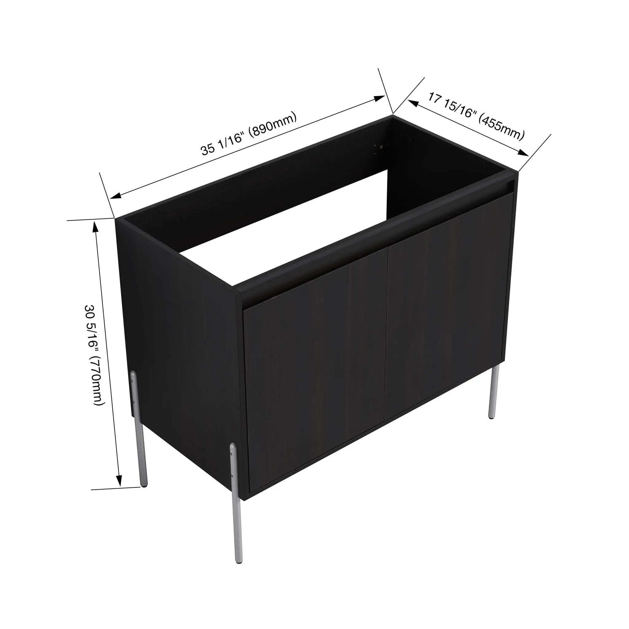 Freestanding Bathroom Vanity & Soft Close Cabinet Doors by HouseOfZazla