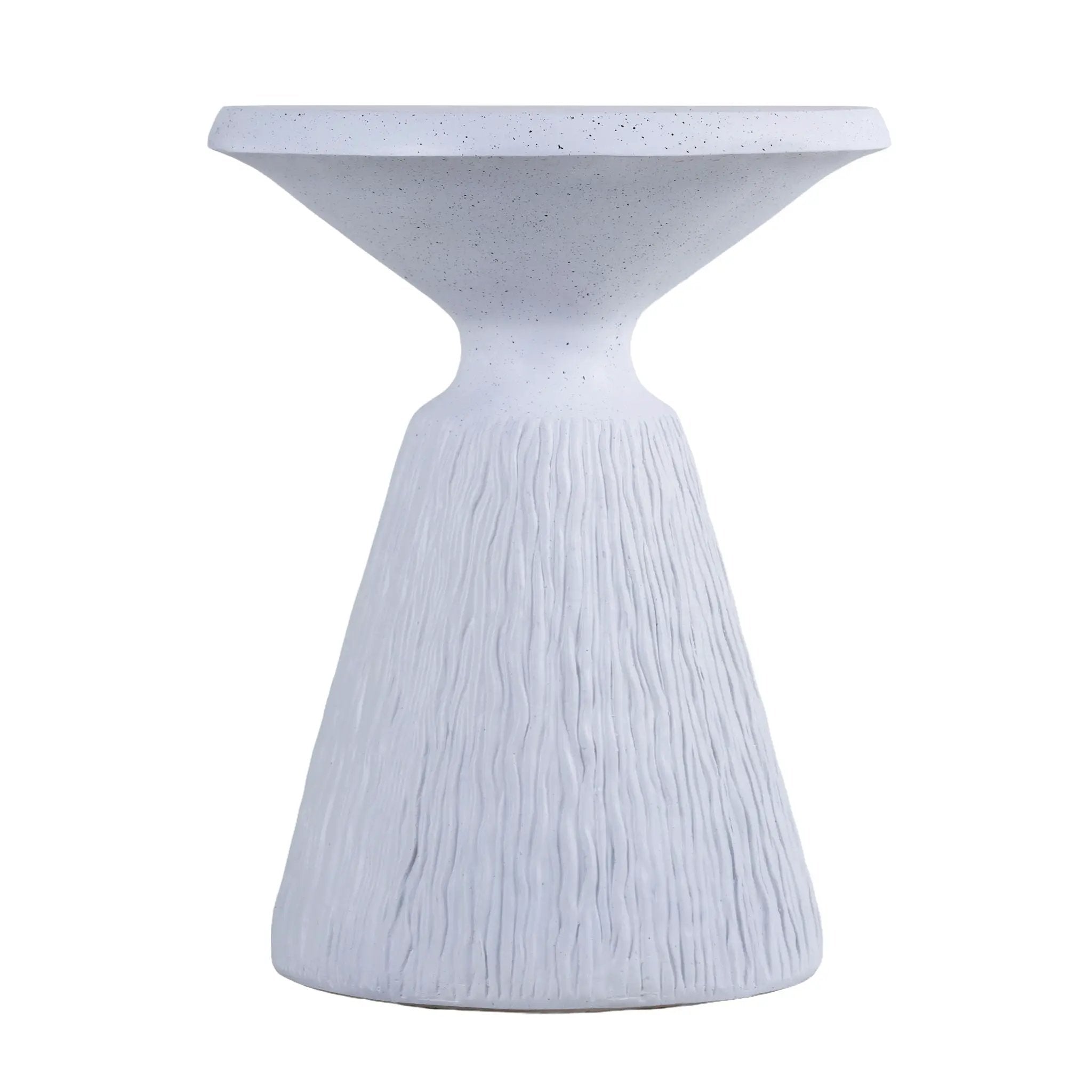 Outdoor End Table, Round Garden Stool - Aqua Gray by Unique Piece Furniture