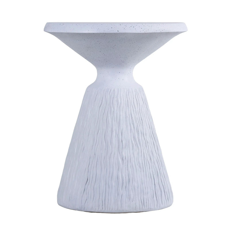 Outdoor End Table, Round Garden Stool - Aqua Gray by Unique Piece Furniture