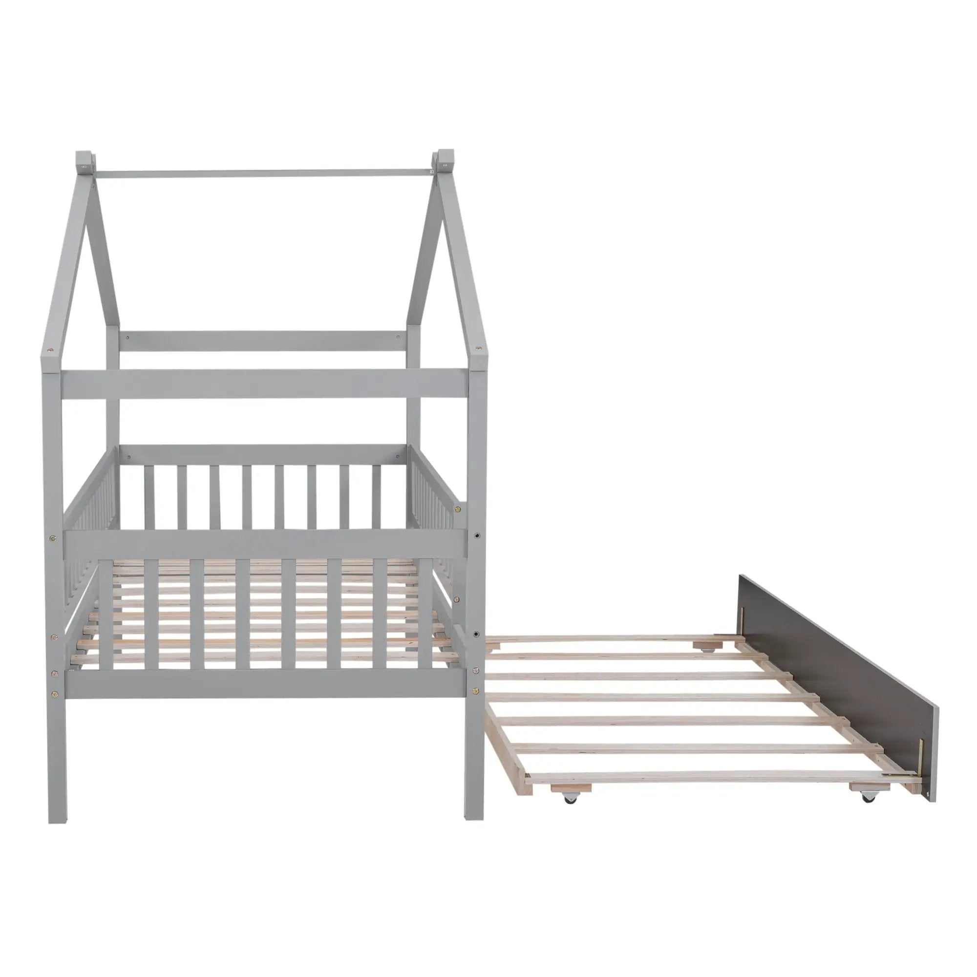 Creativity House Bed With Twin Size Trundle by HouseOfZazla
