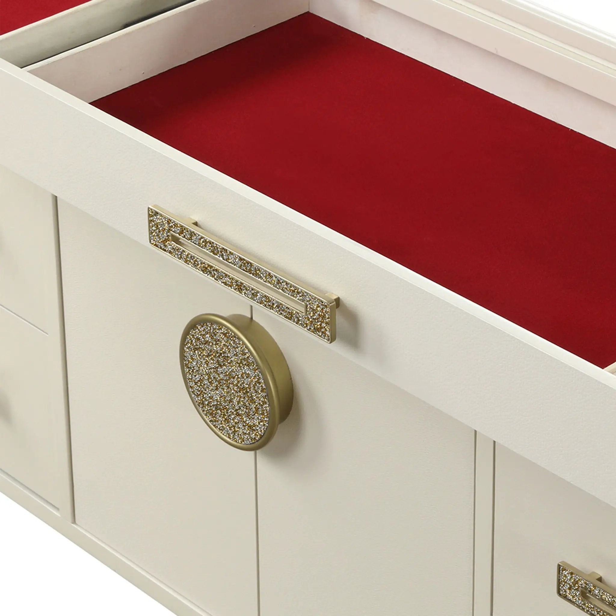 Jasmine - 8 Drawer Dresser With Side LED Lightning - Beige by HouseOfZazla