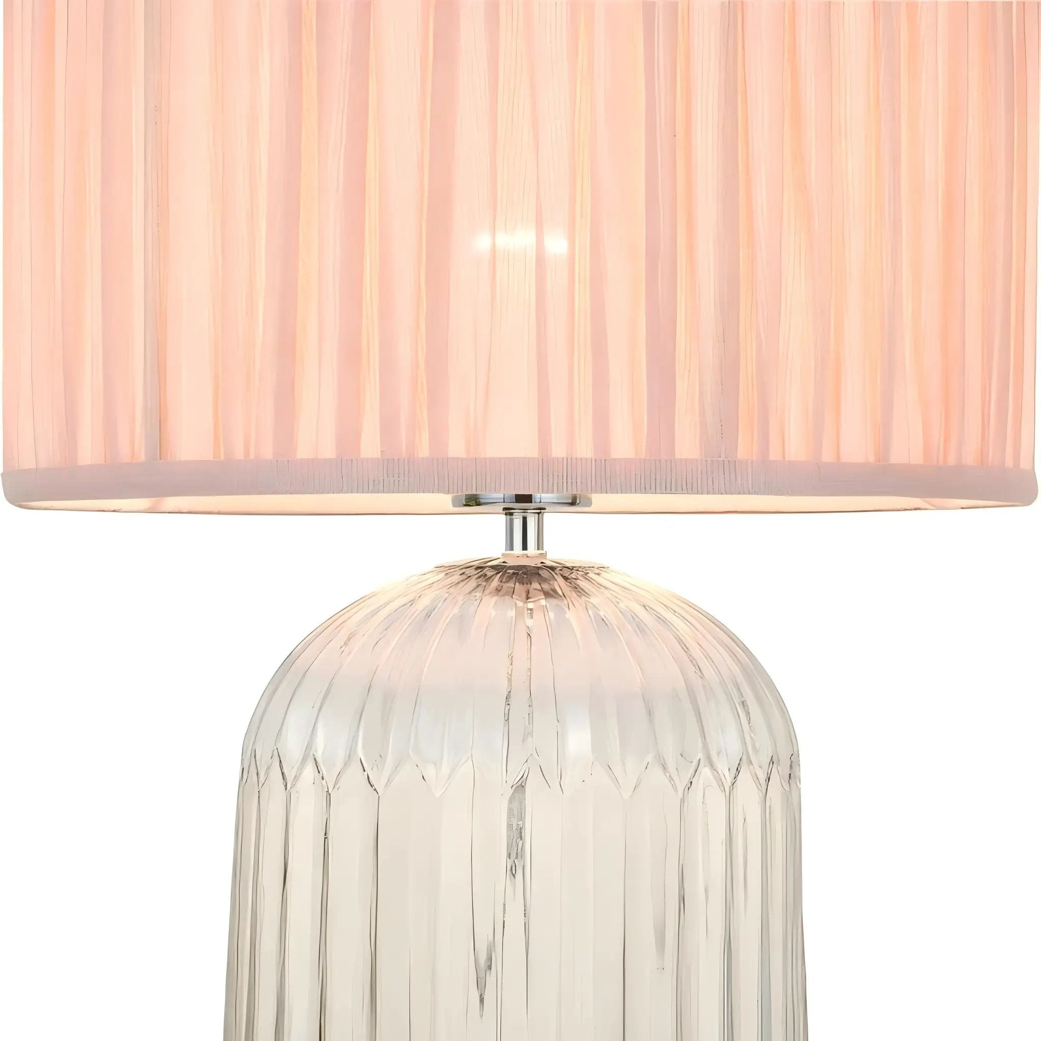 Nordic Home Romantic Solid Wood Table Lamp with LED Nebulis in Gold - Clear and Pink by HouseOfZazla