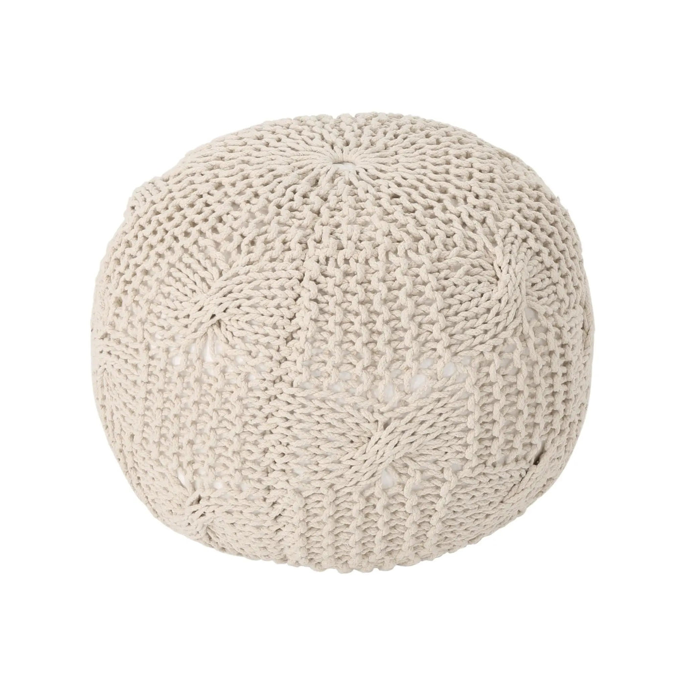 Bordeaux - Knitted Round Pouf by HouseOfZazla